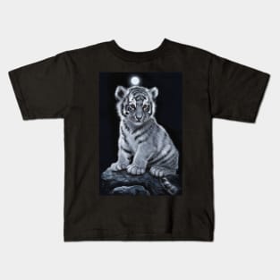 White Tiger Cub Kids T-Shirt